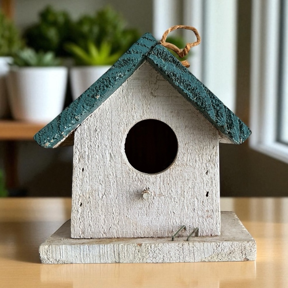 Vintage Rustic Wooden Birdhouse Primitive Farmhouse Cottage Decor
